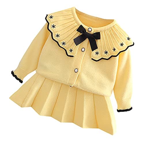 Toddler Girls Knitted Sweater and Skirt Set