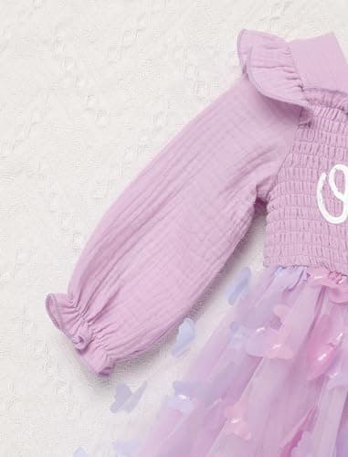ODASDO Baby Girls First Birthday Outfit Square Neck Ruffle Long Sleeve Tulle Tutu Romper Dress with Bow Headband for Special Occasions
ODASDO Baby Girls First Birthday Outfit Square Neck Ruffle Long Sleeve Tulle Tutu Romper Dress with Bow Headband St