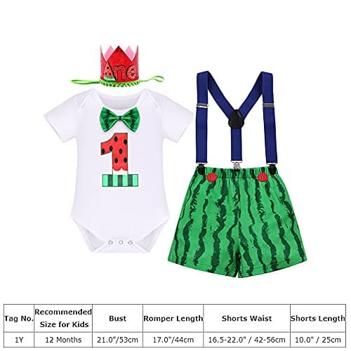 Baby Boy Melon Birthday Cake Smash Outfit