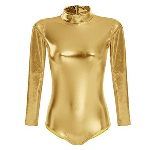 Metallic Alien Bodysuit Costume for Women Halloween Cosplay