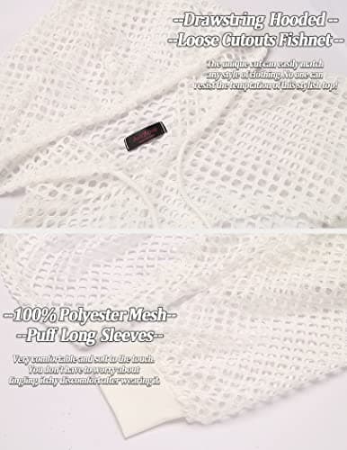 Avidlove Mesh Crop Hoodie for Women Festivals Club Party