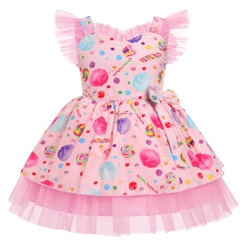 Toddler Girls Cow Print Birthday Dress