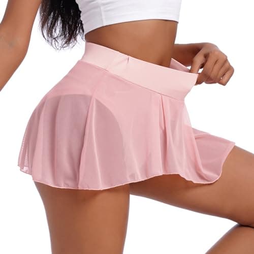 Sexy Flowy Sheer Tulle 2 in 1 Pole Dance Rave Bottoms Butterfly Booty Shorts