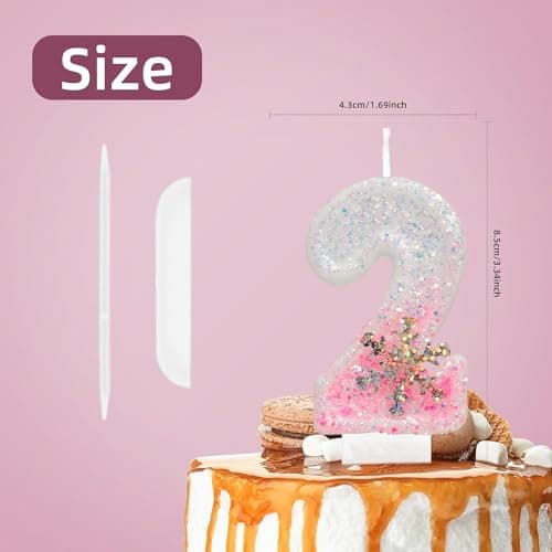 Hongplus Pink Snow Themed 1st Birthday Candles & Decorations