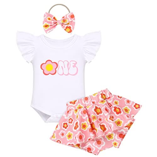 Summer Baby Girls Sunflower Mouse Outfit Set