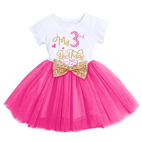 IBTOM CASTLE Baby Girls Newborn 1st/2nd Birthday Cake Smash Tutu Dress