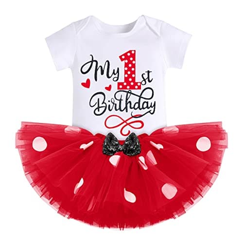 Baby Girl Mouse Birthday Outfit for 1st and 2nd Birthday Cake Smash