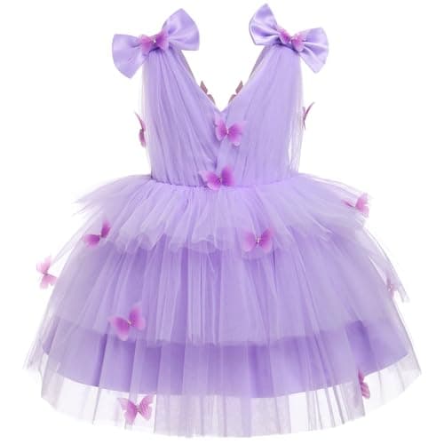 Butterfly Theme Toddler Girls Party Dress