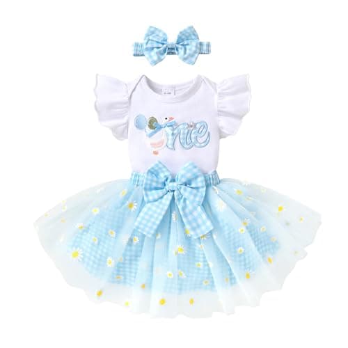YOUNGER TREE 1st Birthday Outfits & Tutu Skirt for Baby Girls