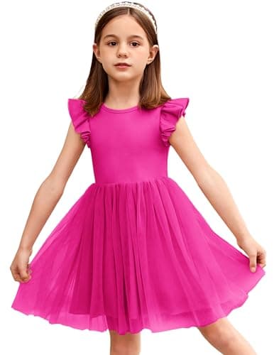 Arshiner Fluffy Tutu Dress for Little Girls 2-6Y Casual Party Sundress
