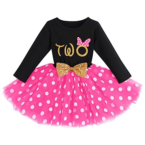 IMEKIS Baby Girl 1st 2nd 3rd Birthday Tutu Dress with Polka Dots