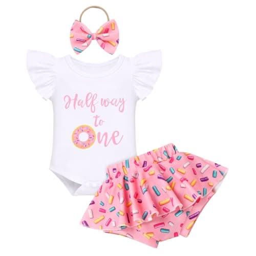 IMEKIS Baby Girls 1st Birthday Outfit Sunflower Romper + Ruffled Shorts + Headband Set for Photo Shoot  
IMEKIS Baby Girls 1st Birthday Sunflower Romper + Pretty Ruffles + Headband Party Wear for Cake Smash Event  
IMEKIS Baby Girls First Birthday Su