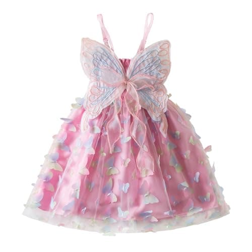 Nileafes Toddler Girl Fairy Butterfly Tulle Casual Birthday Dress