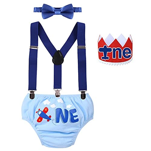 Vintage Airplane 1st Birthday Outfit for Baby Boys