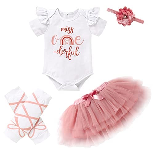 Baby Girl 1st Birthday Cake Smash Outfit Set
