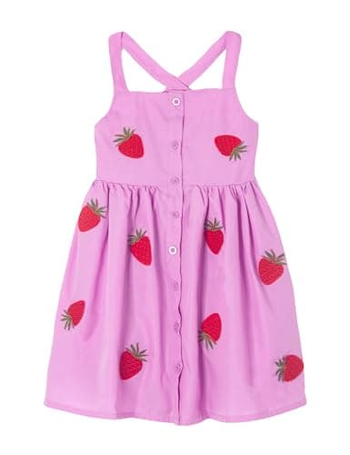 Minitaylor Girls' Casual Sleeveless Dresses Back Cutout Elastic Waist Pattern