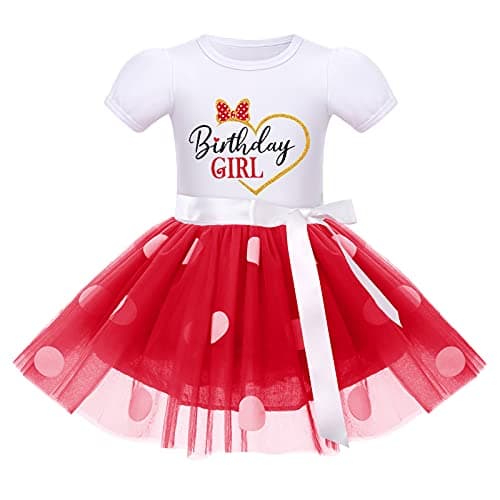 Polka Dots Birthday Princess Dress Set for Kids 1-6T