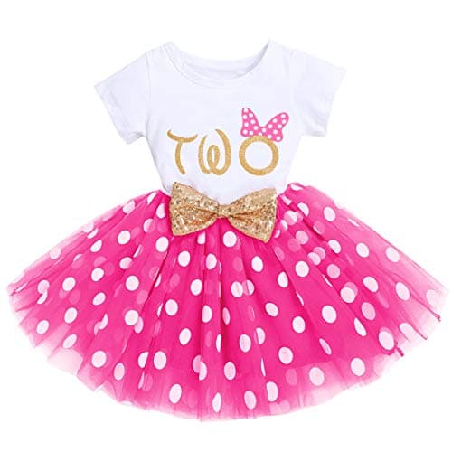 IMEKIS Baby Girls Polka Dots Tulle Tutu Dress for 1st 2nd Birthday Party
