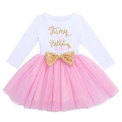 IMEKIS Baby Girl 1st 2nd 3rd Birthday Tutu Dress with Polka Dots