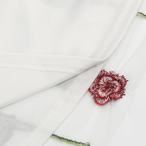 IMEKIS Women's Vintage Rose Embroidered Floral Swing Cocktail Dress