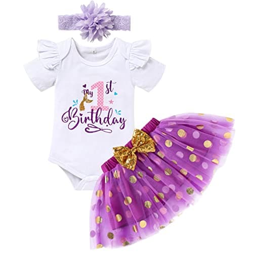 Onederland GRNSHTS Baby Girl 1st Birthday Smash Cake Outfit