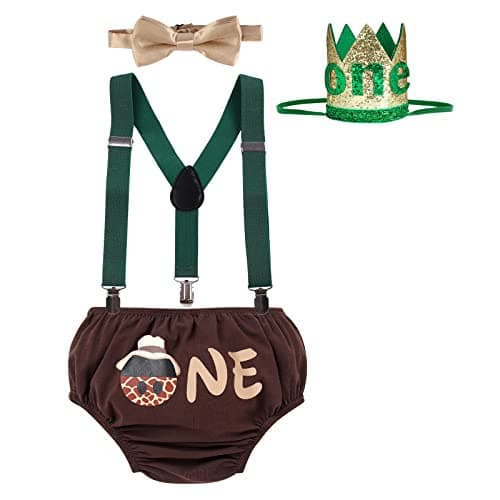 IBTOM CASTLE Baby Boy 1st Birthday Cake Smash Outfit Set