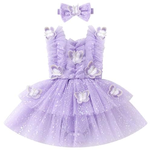 IMEKIS Baby Girls 1st Birthday Bee Floral Strawberry Dress Romper with Headband