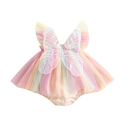 Newborn Baby Girl Butterfly Romper Jumpsuit