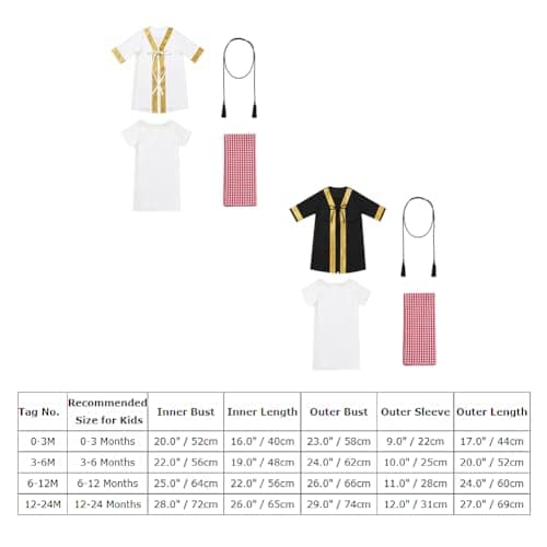 Newborn Baby Boys Muslim Abaya Set with Hijab Dubai Golden Kaftan