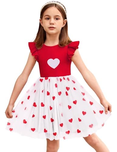 Arshiner Fluffy Tutu Dress for Little Girls 2-6Y Casual Party Sundress