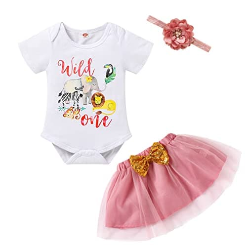 Baby Girl 1st Birthday Cake Smash Outfit Set