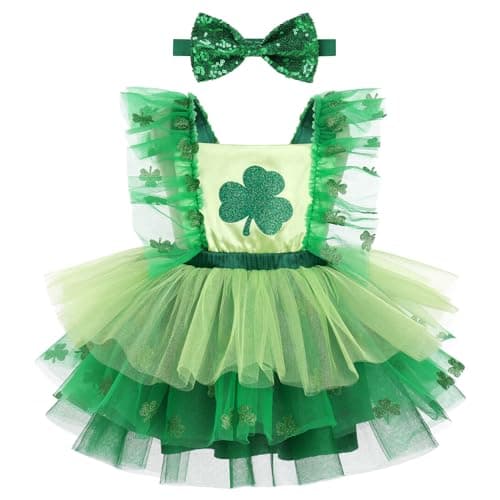 Toddler Princess Dress for St. Patrick's Day and Easter with Headband