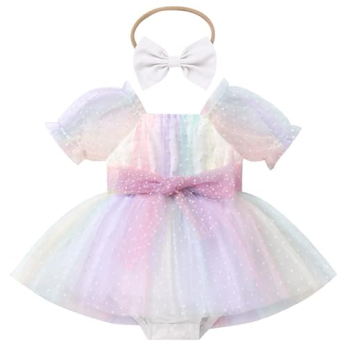 ODASDO Baby Girl Birthday Party Dress Cake Smash Outfit