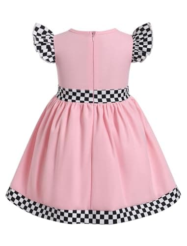 IMEKIS Baby Girl Race Car Birthday & Halloween Dress