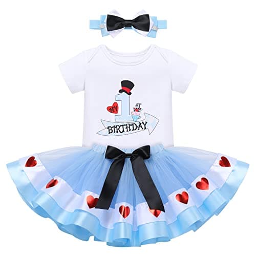ODASDO Baby Girl Animal Theme 1st Birthday Cake Smash Outfit Set