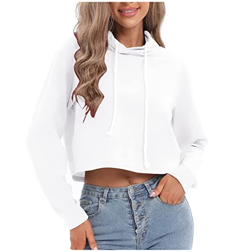 Women's Cropped Hoodie Sweatshirt for Rave Music Festivals