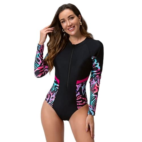 IMEKIS Women's UV Protection Rashguard Swimsuit