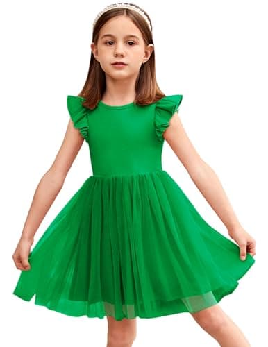 Arshiner Fluffy Tutu Dress for Little Girls 2-6Y Casual Party Sundress