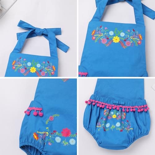 IMEKIS Mexican Fiesta Baby Girl 1st Birthday Romper & Headband
