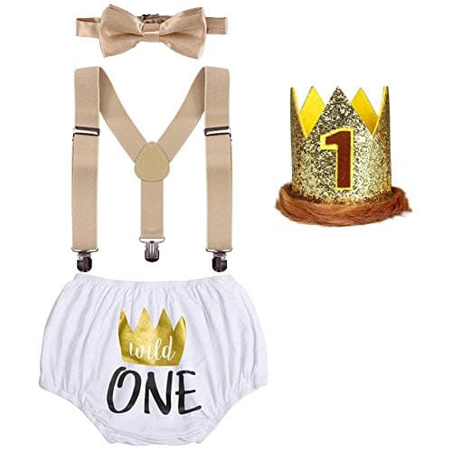 IBTOM CASTLE Baby Boy 1st Birthday Cake Smash Outfit Set