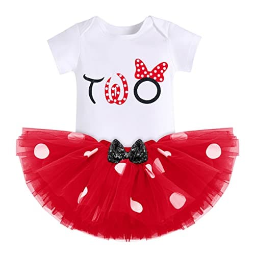 Baby Girl Mouse Birthday Outfit for 1st and 2nd Birthday Cake Smash