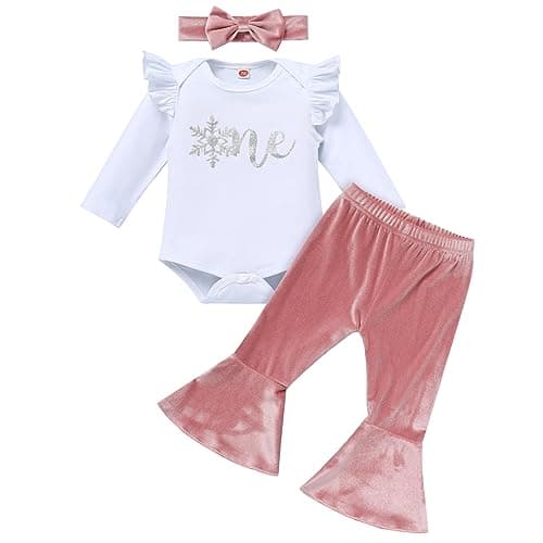 Baby Girls 1st Birthday Pumpkin Winter Outfit