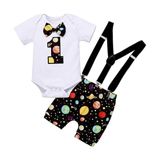Baby Boys Space Birthday Cake Smash Outfit