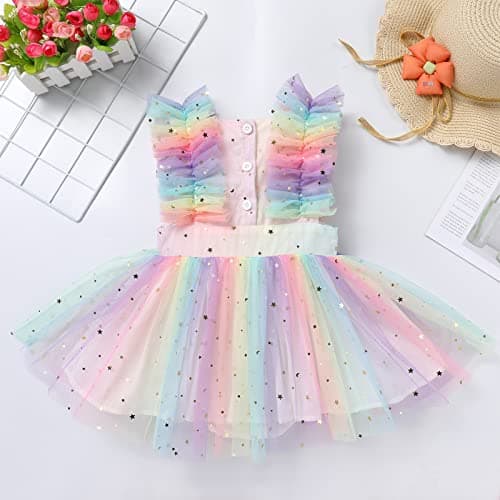 Baby Girl 1st Birthday Outfit Princess Dress with Diaper Cover