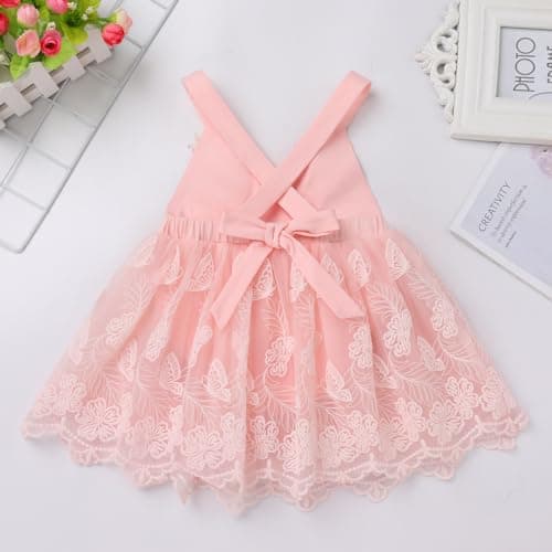 Butterfly Lace Romper Dress for Newborn Baby Girl's 1st Birthday