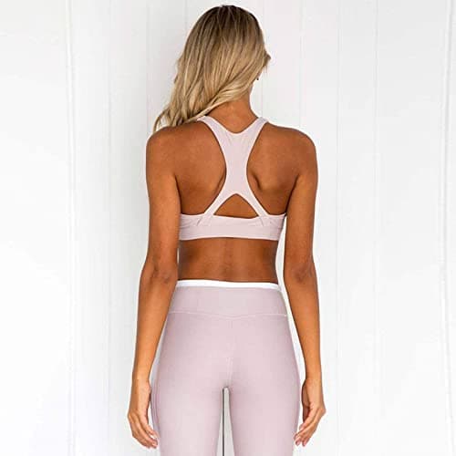 Hotexy Women's High Waisted Yoga Leggings & Stretch Sports Bra Set