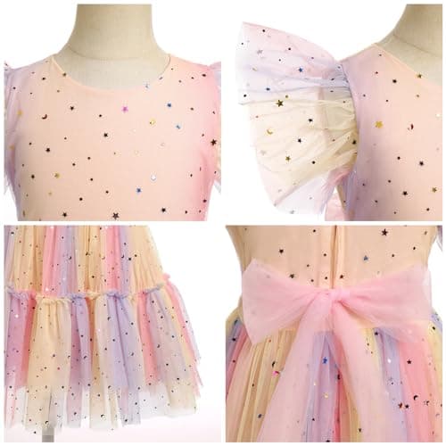 Confetti Stars Birthday Princess Dress for Toddler Girls