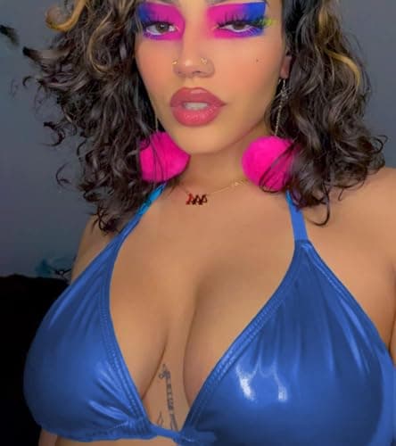 EVELUST Metallic Holographic Strappy Bikini Top & Skirt Set