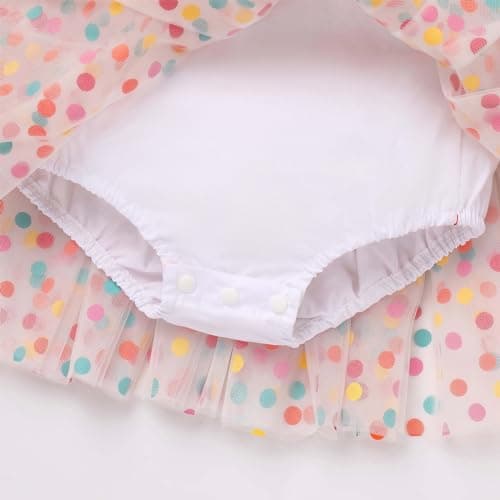 Toddler Baby 1st Birthday Confetti Daisy Romper with Headband