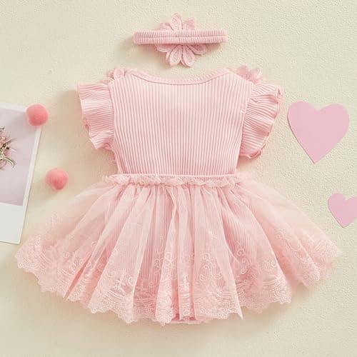 Newborn Baby Girl 1st Birthday Outfit Cake Smash Set